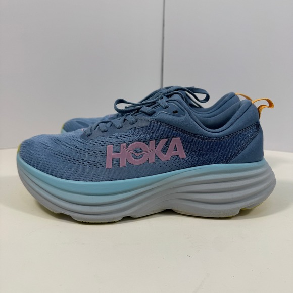 HOKA Bondi 8 Women's Running Shoes Blue Cushioned Road Sneakers Size US 8.5 - Picture 4 of 10